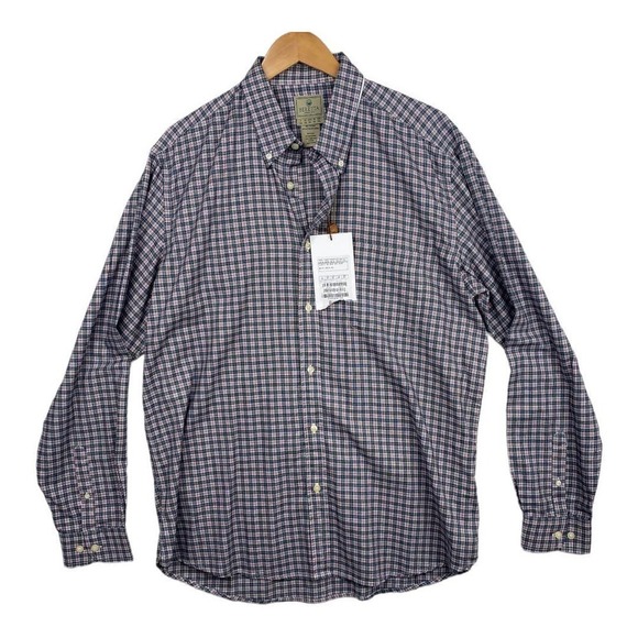 NWT Beretta Classic Wood Drip Dry Long Sleeve Button Down Shirt Black/White-3XL - Picture 1 of 5